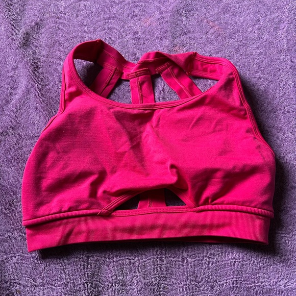 Alphalete Vibrant Pink Sports Bra - Picture 2 of 2